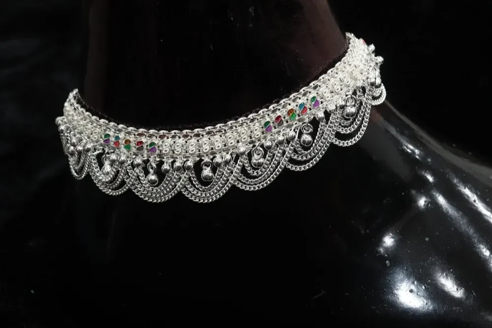 Silver Anklet (Traditional Design)